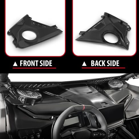 لوحات سماعات ANDPLAY Front Dash مقاس 6.5 بوصة متوافقة مع جميع الموديلات Can-Am Maverick R 2024+، تناسب Can-Am Maverick R Max 2025+ أسود in Saudi Arabia