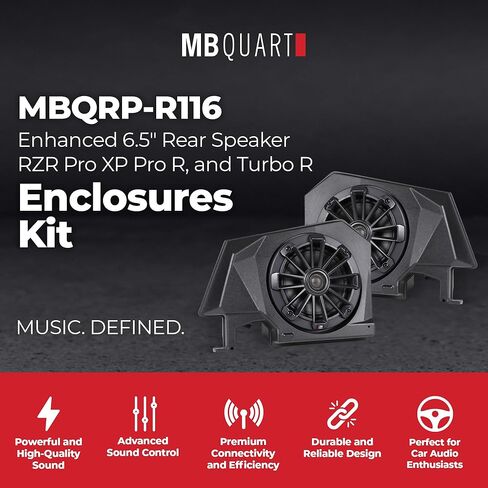 MB Quart Enhanced 6.5" Rear Speaker & Enclosures Kit for Polaris RZR Pro XP, Pro R, and Turbo R - Durability, Easy Installation, Perfect for Off-Road in Saudi Arabia