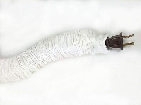 Snow Lamp Cord Cover Faux Silk 9 ft long White in Saudi Arabia