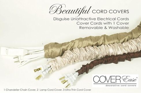 Snow Lamp Cord Cover Faux Silk 9 ft long White in Saudi Arabia