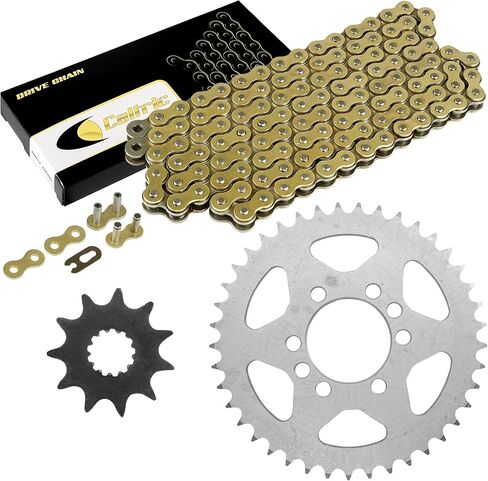Caltric Drive Chain And Sprocket Kit Compatible with Suzuki Lt230E Quadrunner 230 1986 1987 1988-1993 in Saudi Arabia