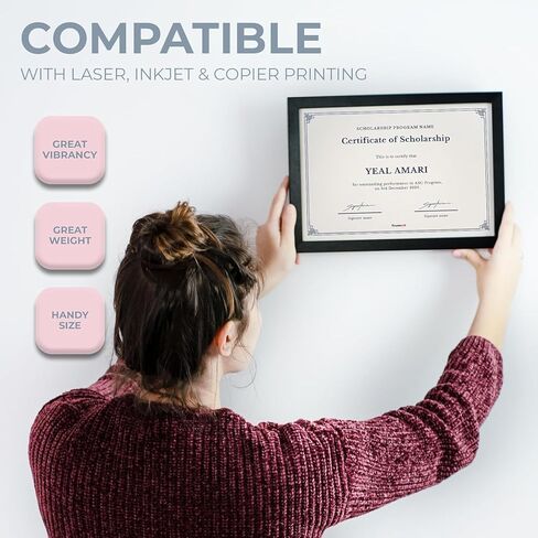 Hamilco Cream Colored Cardstock Thick Paper - 8 1/2 x 11" Heavy Weight 100 lb Cover Card Stock for Printer - 50 Pack in Kuwait