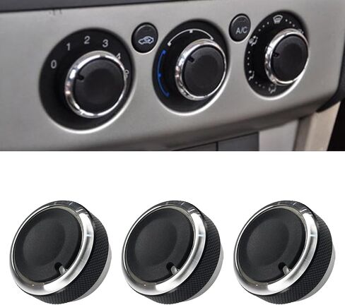 AC Control Knob Replacement Toyota Tacoma 2005-2015, 3PCS A/C or Fan Control Switch Knob Button for HVAC Heater Blower Air Conditioning Compatible with Toyota Tacoma Accessories in Saudi Arabia