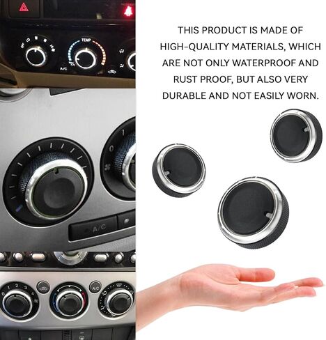 AC Control Knob Replacement Toyota Tacoma 2005-2015, 3PCS A/C or Fan Control Switch Knob Button for HVAC Heater Blower Air Conditioning Compatible with Toyota Tacoma Accessories in Saudi Arabia