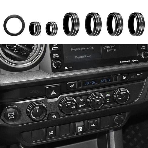 SENSHINE لملحقات Toyota Tacoma 2023 2022 2021 2020 أغطية المقابض - أغطية أزرار مقبض حلقة تهوية التيار المتردد لمكيف الهواء، مرآة خلفية بحجم مكيف الهواء، حلقات زر إيقاف التشغيل بالضغط 12 قطعة (أحمر) in Saudi Arabia