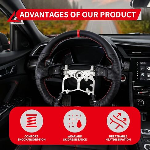 عجلة قيادة تويوتا أصلية تناسب 2010-2023 Toyota 4Runner، تناسب 2014-2021 Tundra، تناسب 2012-2023 Tacoma D على شكل عجلة قيادة جلدية مسطحة سوداء مثقوبة (بدون وظيفة ساخنة) in Kuwait