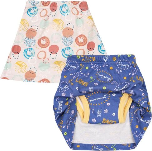 MooMoo Baby Girls Potty Training Underwear 2 Packs Cotto Diaper Skirt for Potty Training Absorbent in Kuwait