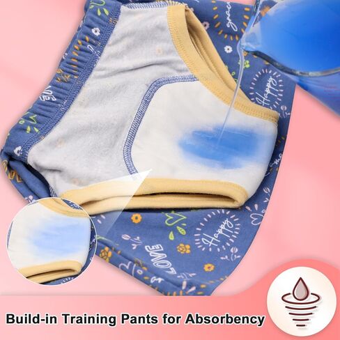 MooMoo Baby Girls Potty Training Underwear 2 Packs Cotto Diaper Skirt for Potty Training Absorbent in Kuwait