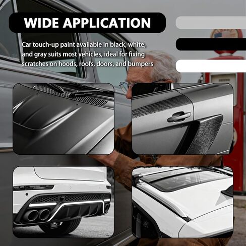 Touch Up Paint for Cars,2-in-1 Car Paint Scratch Repair Pen with Brush & Nib for Quick Scratch Fixes,Multi-purpose Car Touch Up Paints Pen for Auto Body,Doors,Bumpers (Black) in Saudi Arabia