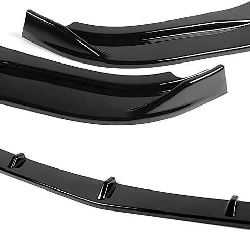 Stay-Tuned, 9PCS Sport-Style ABS Front Bumper Lip Spoiler Body Kit + Universal 86" x 4" Side Skirts, Compatible with 2017-2021 Alfa Romeo Giulia, Exterior Accessory (Painted Black) in Saudi Arabia