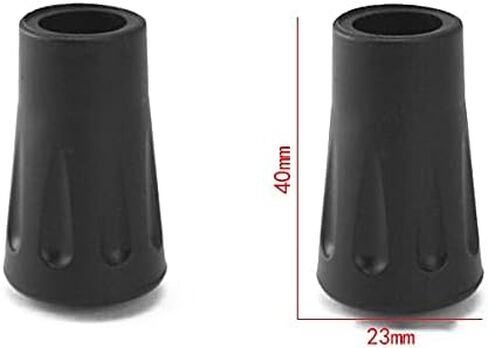 4 Pcs Replacement Rubber Tips End for Hiking Stick Walking Trekking Poles 4Cm - (Color: Black) in Saudi Arabia