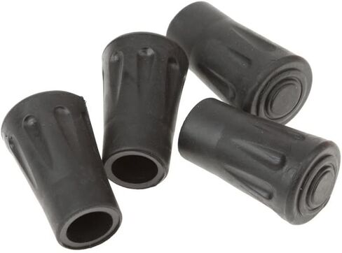 4 Pcs Replacement Rubber Tips End for Hiking Stick Walking Trekking Poles 4Cm - (Color: Black) in Saudi Arabia