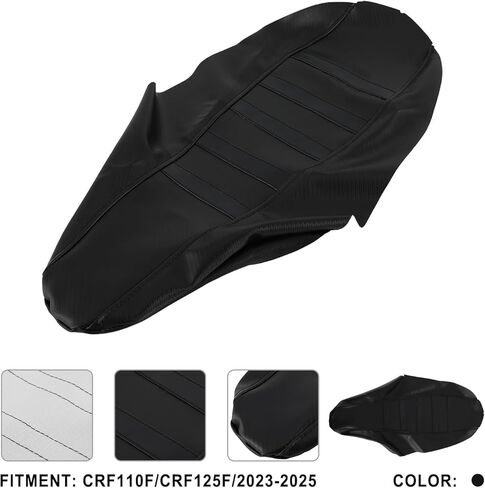 مضلع غطاء مقعد الدراجة الترابية القابض لينة ل CRF 110 125F CRF110F CRF125F 2023 2024 2025 دراجة الطرق غير الممهدة حامي سطح غير قابل للانزلاق أسود in Saudi Arabia