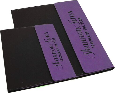 My Personal Memories Customized Canvas Portfolio - Customized and Monogrammed Notepad, Padfolio, Business, Student, Teacher, Gift (Purple Flap) in Saudi Arabia