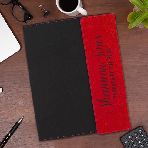 My Personal Memories Customized Canvas Portfolio - Customized and Monogrammed Notepad, Padfolio, Business, Student, Teacher, Gift (Purple Flap) in Saudi Arabia
