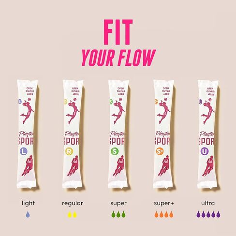 Playtex Sport Tampons, Super Absorbency, Fragrance-Free Tampons - 84ct (6 Packs of 14ct) in Saudi Arabia