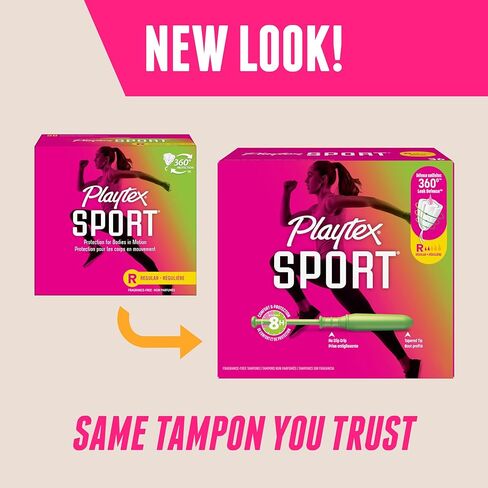 Playtex Sport Tampons, Super Absorbency, Fragrance-Free Tampons - 84ct (6 Packs of 14ct) in Saudi Arabia