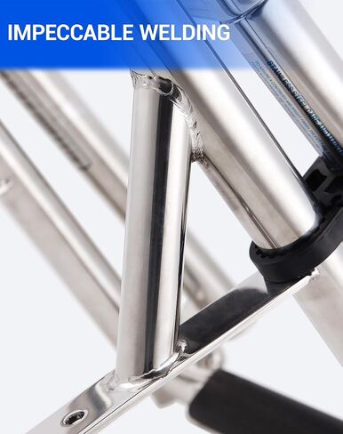 سلم قارب عائم بـ 4 خطوات، سلم خلفي قابل للطي من الفولاذ المقاوم للصدأ قابل للطي، سلم داخلي عالي التحمل مخصص للسباحة مع سلم درابزين يدوي بدواسة (سلم ذو 4 خطوات) in Kuwait