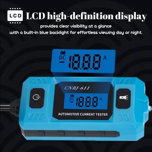 Automotive Circuit Fault Probe Tester, Relay Tester 12V Car Relay Tester, High-Precision Current Tester, 20A 48V Car Relay Fuse Blade Checker with LED Display & Front Light, Short & Open Finder (1Set) in Saudi Arabia