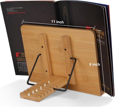 MEGREZ Book Stand for Reading, Book Display Stand, Book Holder Cook Book Stand for Kitchen Counter, Adjustable Book Stand for Textbook/Tablet, You Have My Heart, 11 x 8.1 inches in Saudi Arabia
