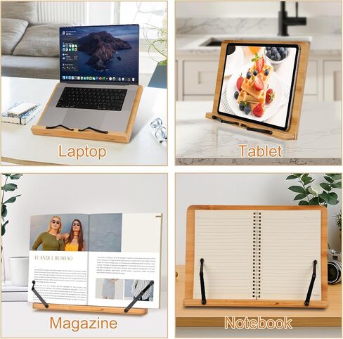 MEGREZ Book Stand for Reading, Book Display Stand, Book Holder Cook Book Stand for Kitchen Counter, Adjustable Book Stand for Textbook/Tablet, You Have My Heart, 11 x 8.1 inches in Saudi Arabia