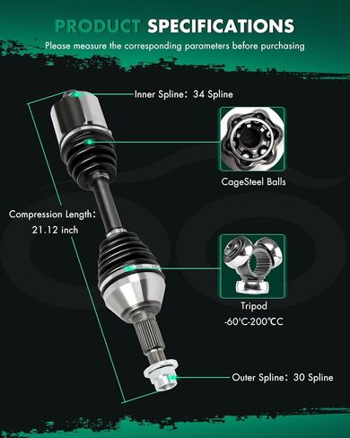 SCITOO 2pcs Front CV Axle Shaft Assembly Fit for Chevrolet Classic,for Chevrolet for Malibu,for Oldsmobile Alero,for Oldsmobile Cutlass,for Pontiac G6,for Pontiac Grand Am,for Saturn Aura in Saudi Arabia