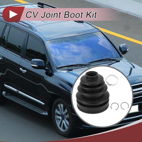 1 Set CV Joint Boot Kit for Toyota Land Cruiser 1998-2007 for Lexus LX470 98-07 Inner Constant Velocity Joint Boot W/Clamps No.443760080 Black Rubber in Saudi Arabia