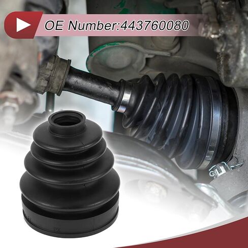 1 Set CV Joint Boot Kit for Toyota Land Cruiser 1998-2007 for Lexus LX470 98-07 Inner Constant Velocity Joint Boot W/Clamps No.443760080 Black Rubber in Saudi Arabia