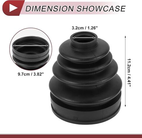 1 Set CV Joint Boot Kit for Toyota Land Cruiser 1998-2007 for Lexus LX470 98-07 Inner Constant Velocity Joint Boot W/Clamps No.443760080 Black Rubber in Saudi Arabia