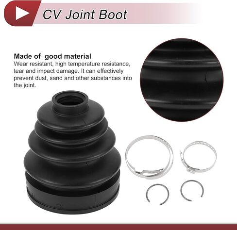 1 Set CV Joint Boot Kit for Toyota Land Cruiser 1998-2007 for Lexus LX470 98-07 Inner Constant Velocity Joint Boot W/Clamps No.443760080 Black Rubber in Saudi Arabia
