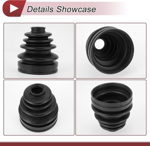 1 Set CV Joint Boot Kit for Toyota Land Cruiser 1998-2007 for Lexus LX470 98-07 Inner Constant Velocity Joint Boot W/Clamps No.443760080 Black Rubber in Saudi Arabia
