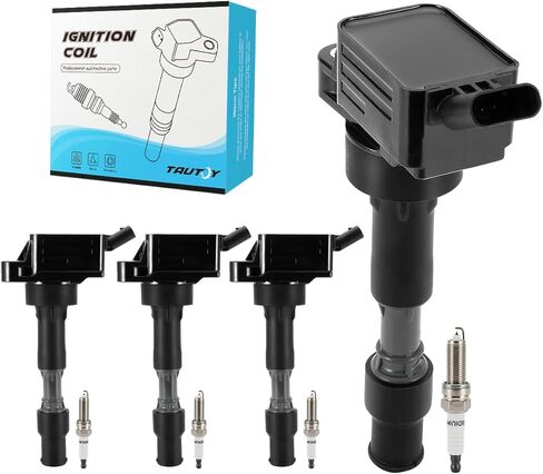 Set of 4 UF816 Ignition Coil Pack & Spark Plugs (2.0L ONLY) For Hyundai Elantra 2017-2020,Kona 2018-2021,Sonata 2016-2019,Veloster 2019-2021; For Kia Forte Optima 2017-2020,Soul 2020-2022 in Saudi Arabia