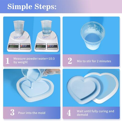 Plaster Casting Powder 1000G/35 OZ, Water Activated Fast Curing Plaster Casting Powder, 20-30 Minutes Demold, Easy Mixing & Beginners Friendly Casting Powder for Resin Molds, Crafts & DIY Art in Saudi Arabia