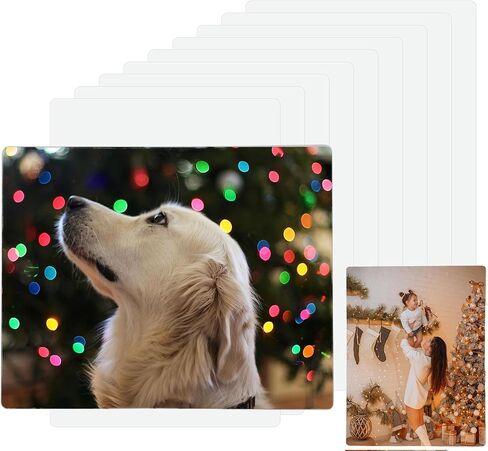 10 عبوات من فراغات صور التسامي مقاس 8 × 10 بوصة، وسمك 0.45 مم، وفراغات معدنية من الألومنيوم لعرض الصور على الحائط، وإطارات صور على سطح الطاولة (فراغات فضية 10 عبوات) in Kuwait