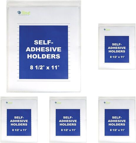C-Line Self-Adhesive Shop Ticket Holders, 8.5 x 11 Inches, Clear, 50 per Box (70911) in Saudi Arabia