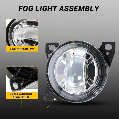 مجموعة مصابيح الضباب LED مناسبة لـ Peterbilt 579(2013-2022)، Peterbilt 587(2013-2022)، Kenworth T660(2013-2021) سائق مصباح الضباب وشاحنة نصف جانبية للركاب (أبيض) in Kuwait