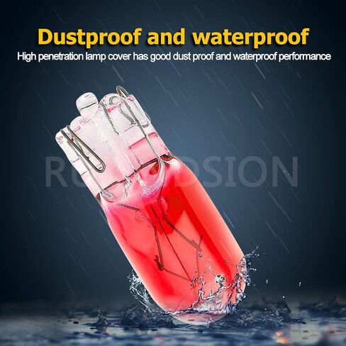 Ruiandsion T10 W5W 194 مصابيح هالوجين 168 2825 أبيض دافئ 12 فولت أضواء لوحة القيادة لخريطة القبة الداخلية، غير قطبية (عبوة من 10) in Saudi Arabia