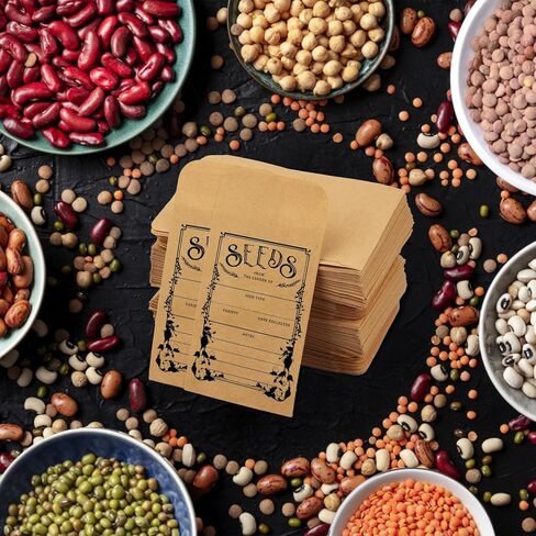 Generic 200 قطعة من مظاريف البذور، 1.97 × 3.94 بوصة، عبوات منظمة للبذور قابلة للإغلاق in Saudi Arabia
