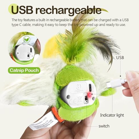 ألعاب القطط من ميجيباوز، لعبة القطط الصغيرة السحلية اللطيفة، يتم تنشيطها باللمس مع تعليق زقزقة النعناع البري أو مقبض يدوي لركل القطط في الأماكن المغلقة، قابلة لإعادة الشحن (برتقالية) in Kuwait