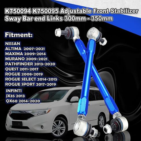 K700432 وصلات شريط Sway مناسبة لـ Escalade، Escalade ESV، Escalade EXT؛ Avalanche، Silverado 1500، Suburban، Suburban 1500، Tahoe؛ سييرا، يوكون، يوكون XL، يوكون XL 1500 2007-2016 وصلة نهاية المثبت الأمامي in Kuwait