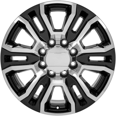 New Aluminum Alloy wheel 20 inch Rim Replica CV70A fits GMC Sierra 2500 3500 HD Denali 20x8.5 Black Machined 8-165.1 Bolt-pattern Offset 12 in Saudi Arabia