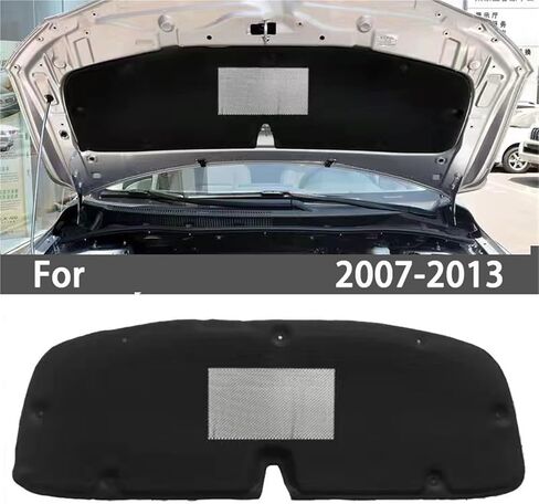 متوافق مع Toyota Corolla 2007 2013 2018 2021 سيارة عزل الصوت الحراري القطن غطاء المحرك الأمامي حصيرة جدار الحماية غطاء وسادة مميت الضوضاء (جميع الأسود 07-13) in Kuwait