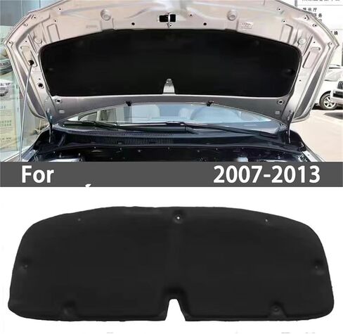متوافق مع Toyota Corolla 2007 2013 2018 2021 سيارة عزل الصوت الحراري القطن غطاء المحرك الأمامي حصيرة جدار الحماية غطاء وسادة مميت الضوضاء (جميع الأسود 07-13) in Kuwait