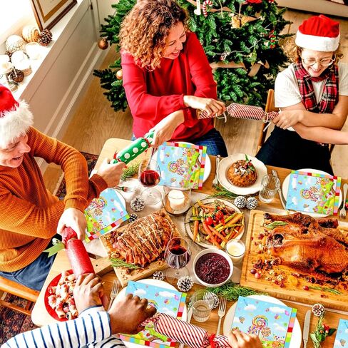 Avezano 50 pcs Candyland Party Decorations Lollipop Candy Birthday Napkins 6.5 x 6.5" Sweet Candy Disposable Napkins for Kids Birthday Christmas Party Supplies Table Decor in Saudi Arabia