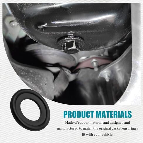 10PCS Oil Drain Plug Gasket, M12 Rubber Car Sealing Gasket Replacement for OEM#F5TZ-6734-BA, Oil Drain Plug Washer Reduced Oil Leakage, Engine Oil Pan Crush Washers for Ford, Mercury, Lincoln in Saudi Arabia
