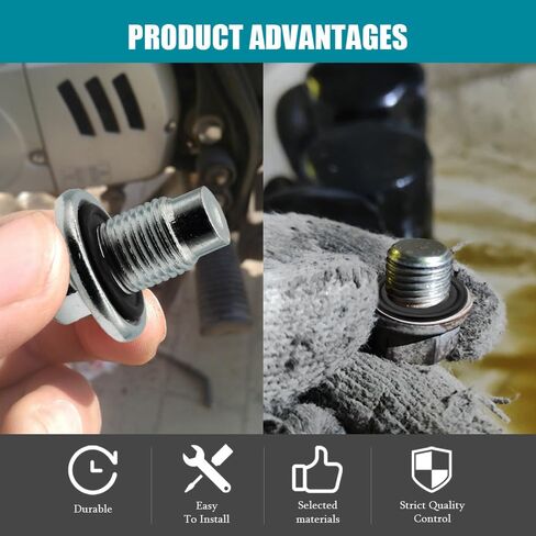 10PCS Oil Drain Plug Gasket, M12 Rubber Car Sealing Gasket Replacement for OEM#F5TZ-6734-BA, Oil Drain Plug Washer Reduced Oil Leakage, Engine Oil Pan Crush Washers for Ford, Mercury, Lincoln in Saudi Arabia