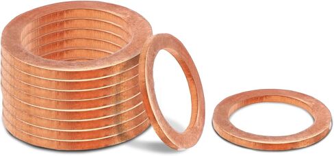 30 PCS Oil Drain Plug Gasket, Oil Plug Washer, 14mm Copper Crush Washer Oils Sealing Gaskets, Automotive Replacement Accessories Drain Plug Washers Fit for OEM PN Part 007603-014106 (30PCS) in Saudi Arabia