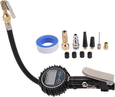 1 Set Universal Digital Tire Pressure Gauge with Hose 3-200PSI Digital Air Pressure Meter for Cars in Saudi Arabia