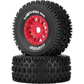 METHOD RC 17mm Hex Geoform All-Terrain 1/8th Short Course Tires for ARRMA 1/8 Mojave GROM Red Wheels Upgrades Part (2pcs Glued) in Saudi Arabia