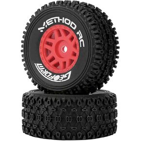 METHOD RC 12mm Hex Geoform All-Terrain 1/16th Short Course Tires for ARRMA 1/16 Mojave GROM Red Wheels Upgrades Part (2pcs Glued) in Saudi Arabia